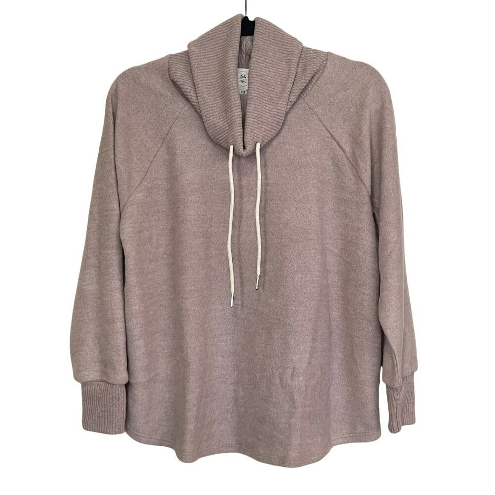 Anthropologie Ella Mara Brushed Knit Cowl Neck Top Medium Petite NWT